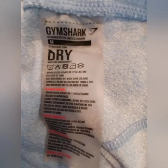 Gymshark Dry fleur texture women's size M Malibu blue athleisure athletic pants - Picture 6 of 8